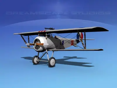 Nieuport 17 Fighter V09 RAF 3D model