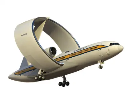 Lockheed Ring Wing airliner 3D model