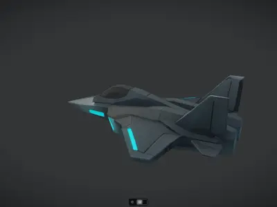 Spacecraft Jet aircraft plane 3dmodel 14 3D model