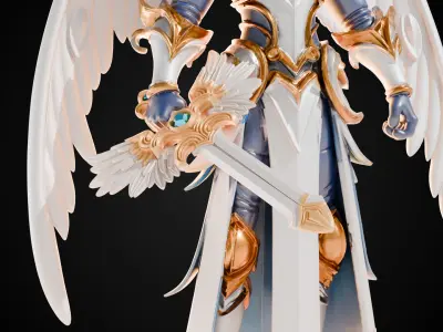 Stylized Sword - Paladin Sword Aegis Talon - Game Ready 3D model