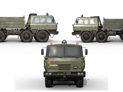 Tatra 815 8x8 Military Truck Low-poly 3D model