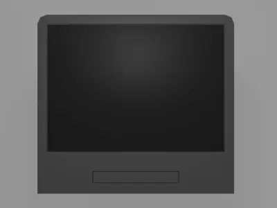 Television tv monitor Free low-poly 3D model