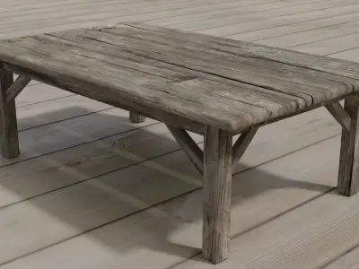 Medieval Table Free low-poly 3D model