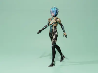 Cyber Boy Low-poly 3D model