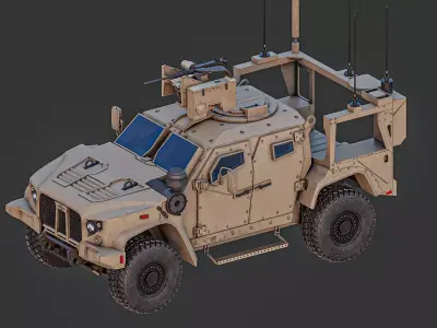 JLTV Oshkosh Crows Kongsberg Low-poly 3D model