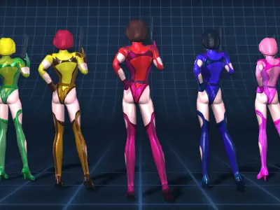 Z-Girl v3 Low-poly 3D model
