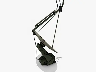 Military Radar Dish Low-poly 3D model