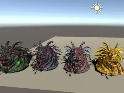 Monster Slug Low-poly 3D model