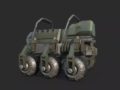 Future sci-fi style engineering multi-purpose vehicle 3D model