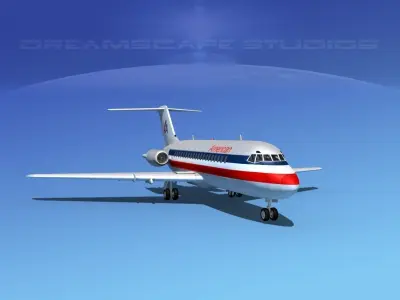 Douglas DC-9-20 American Airlines 2 3D model