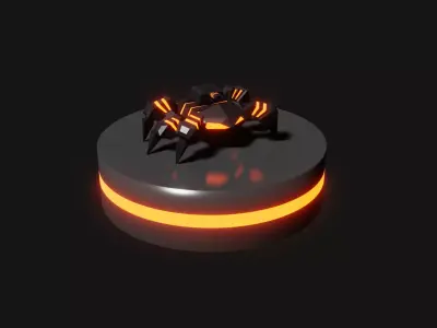 Spider bot Free low-poly 3D model