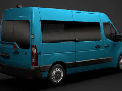 Renault Master L2H2 WindowVan 2020 3D model