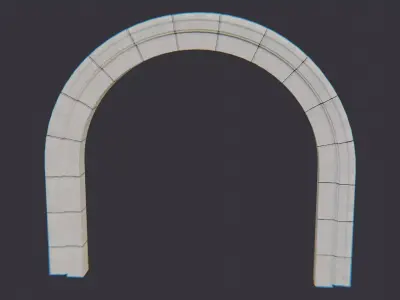 Stone Archway Capital Ornament for Building Facades 3D model