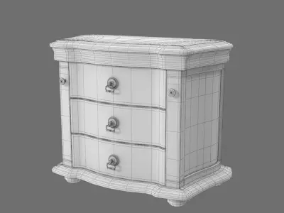 Vintage Blue Dresser 3D model