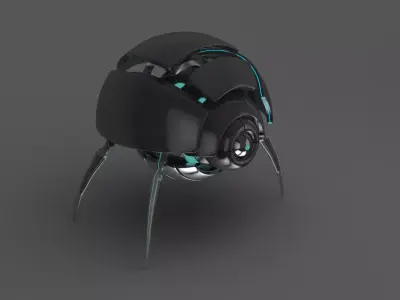 Spider Insect Robot  - 3D model Low-poly 3D model