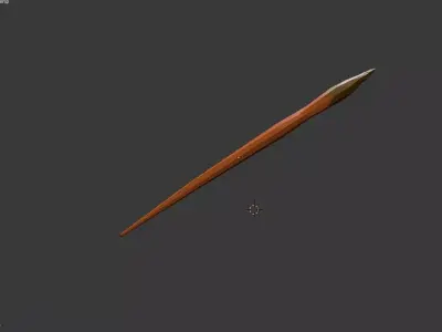 spear paint brush Free low-poly 3D model