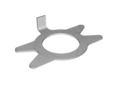 Locking tab washer 3D model