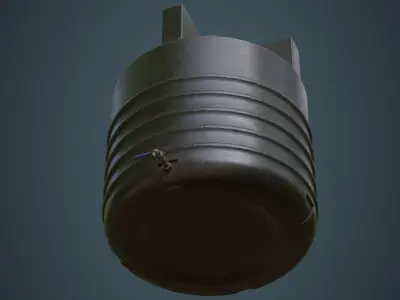 Water Tank 1B Small Low-poly 3D model