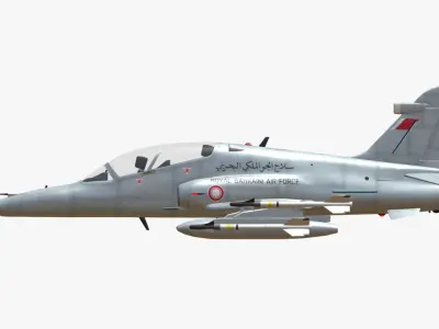 BAE Hawk 129 Royal Bahraini Air Force Low-poly 3D model