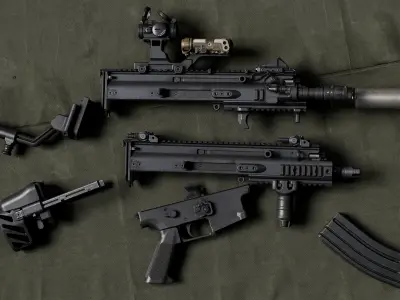 FN SCAR SC Low-poly 3D model