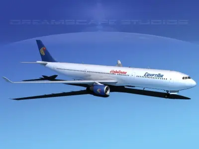 Airbus A330-300 Egypt Air 3D model