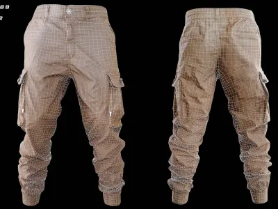 Cargo Pants 004 Low-poly 3D model