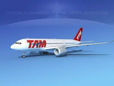 Airbus A350-800 TAM 3D model