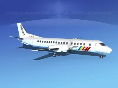 SAAB 2000 Swelink 3D model