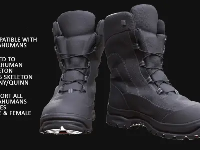 Boots 39 - All MH Bodies - UE5 Skeletons - Rigged Low-poly 3D model