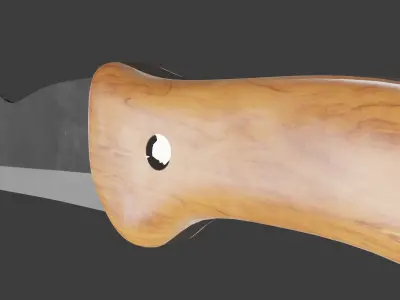 Hunting Knife 3d model Free low-poly 3D model