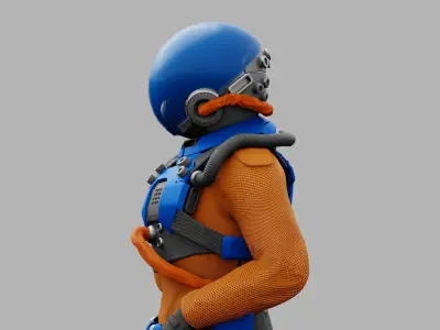 MARS  COLONY SUITE  rigged character 3D model