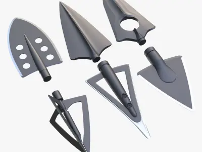 Set Arrowhead Hunting 6 Types 3D model