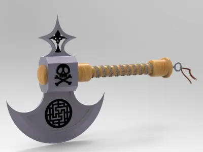 vikings war ax 3D print model