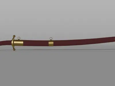 Turko Mongol Saber Low-poly 3D model