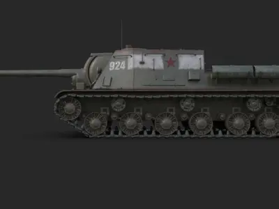 Tank ISU 122  Mental Ray 3D model