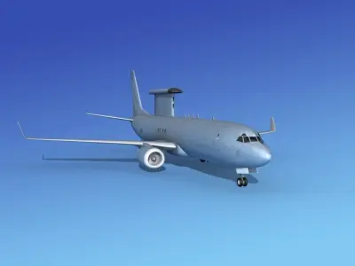 Boeing E-8 Posiedon AEWS USAF 3D model