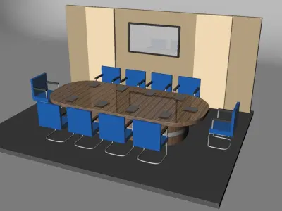 Office room part 2 Low-poly 3D model
