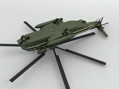 Sikorsky Ch-53 Presidential Helicopter Low-poly 3D model