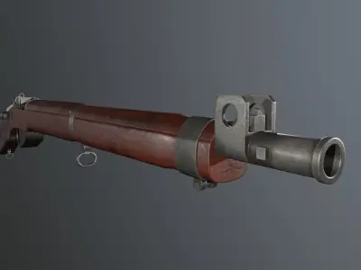 Lee Enfield Rifle Low-poly 3D model