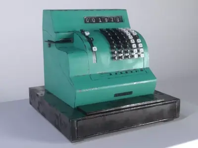 cash machine Free low-poly 3D model