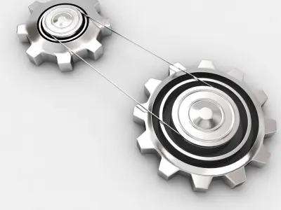 Mechanical gear chain 3d model 3D model