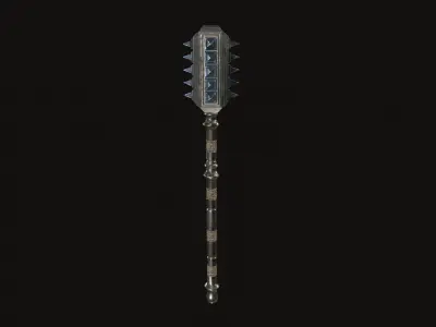 Fantasy Mace V02 Low-poly 3D model
