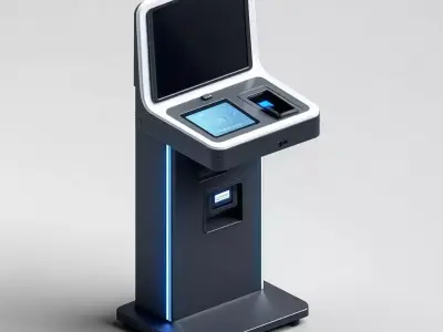 Modern Payment Kiosk 3D Model Low-poly 3D model