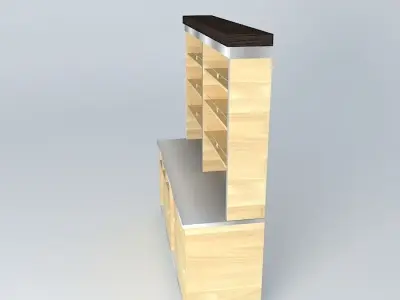 kit-126 Counter Total Wall Free 3D model