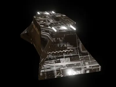 Military building ultra minimal design perfect for mobile games Low-poly 3D model