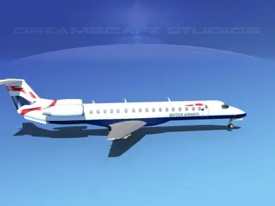 Embraer ERJ-145 British Airways 3D model
