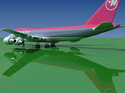Boeing 747 North West V1 3D model
