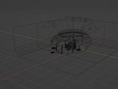 Mushroom Small Village  3D model
