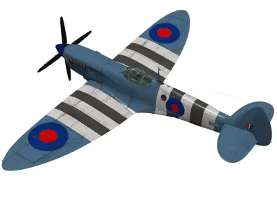 Supermarine spitfire Mk-XI 3D model