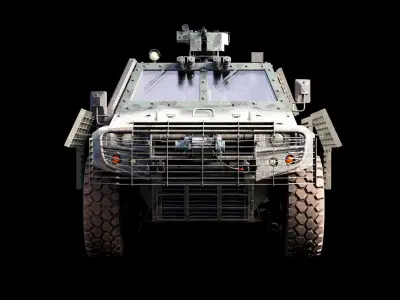 COBRA II Military Armored Vehicle - Game Ready 3D Model Low-poly 3D model